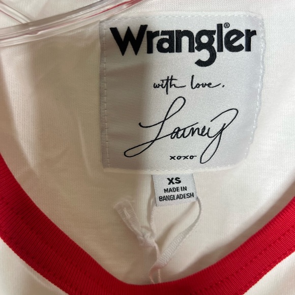 Lainey Wilson X Wrangler Red White and Blue Tee Size XS - Picture 5 of 5